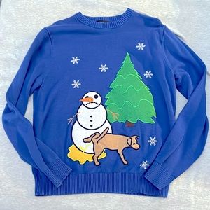 Sad Snowman Tacky Christmas Sweater
